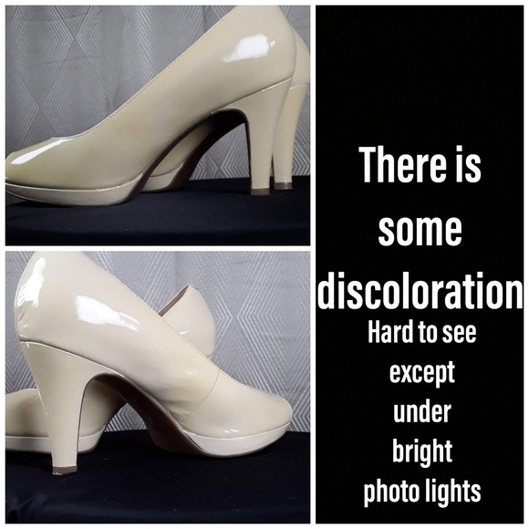 Clark's Collection Open Toe Nude Shiny Leather - Picture 3 of 4